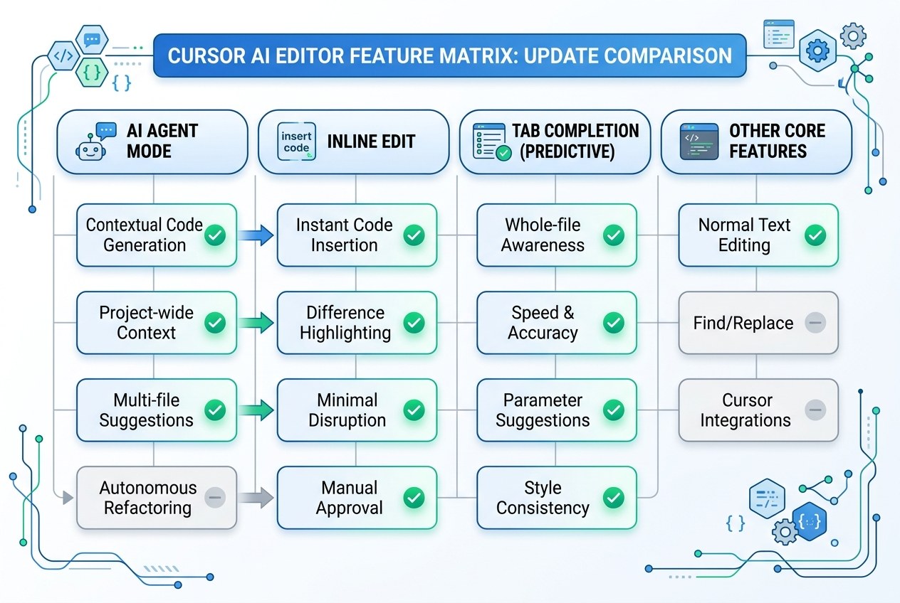 Cursor AI 기능 매트릭스
